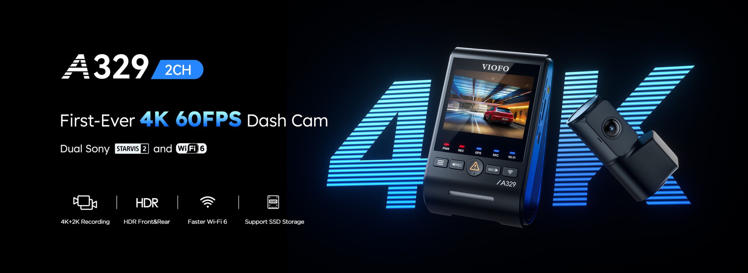 You are currently viewing VIOFO Launches A329 Worlds First 4K 60FPS Dash Cam